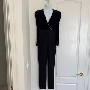 Veronica Beard Black V-Neck Jumpsuit